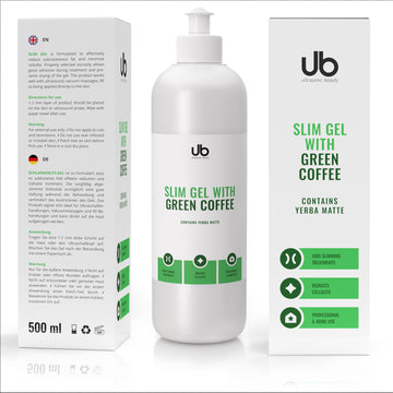 Żel do Ultradźwięków, Kawitacji i Fal Radiowych (RF) z Kofeiną | Antycellulitowy - UB Slim - Ultrasonic Beauty